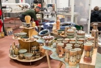 Brad's Pottery on display!