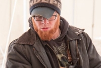 Workin hard to keep the beer flowing out in the cold tent!