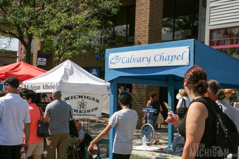 All kinds of folks at the non-profit booths