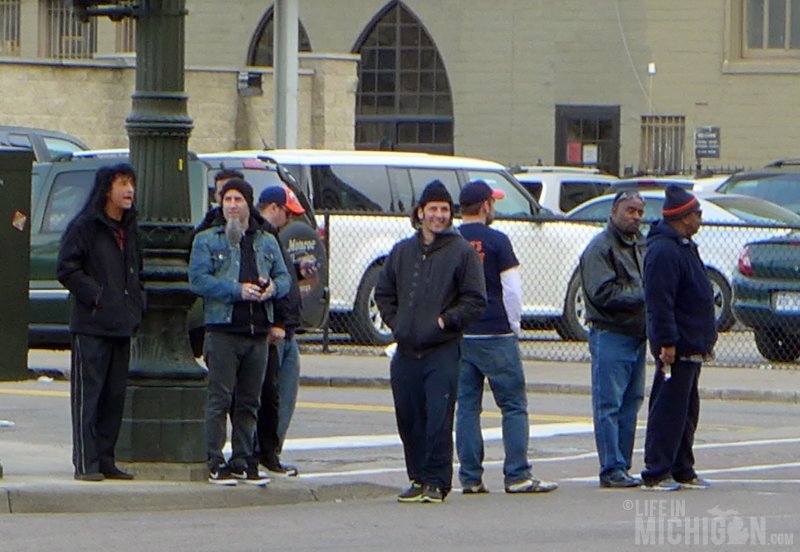 Anthrax strolling around downtown Detroit