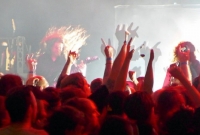 Jon Donais headbanging with the crowd