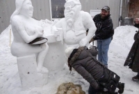 Naughty Snow Sculptures