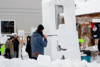 Snow Sculpture Artists at Work