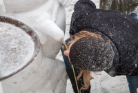 Naughty Snow Sculptures - better work on their technique :) 