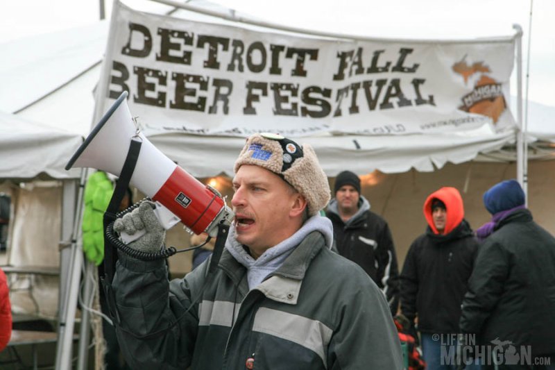 Victor greeting folks at Detroit Fall Beer fest