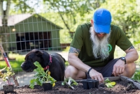 Spring Gardening, Chuck and Charlie