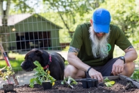 Spring Gardening, Chuck and Charlie