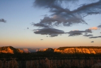 Canyon walls lit with morning sun - North rim Grand Canyon