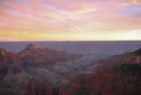 A world of Pink sunset at the North rim Grand Canyon