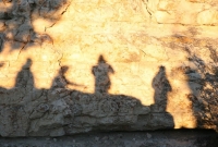 Shadow friends on the trail 