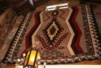 Navaho rug inside the Grand Canyon Lodge