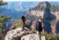 Checking out the view off the Transept trail North rim Grand Canyon