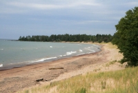 The Superior shoreline outside Eagle River Inn