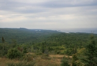 The view up on Brockway Mountain drive