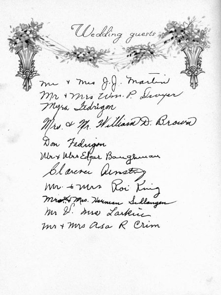 Wedding Book - Guests page 3
