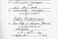 Wedding Book - Certificate