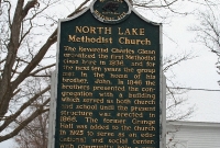 North Lake Methodist Church Historical Marker