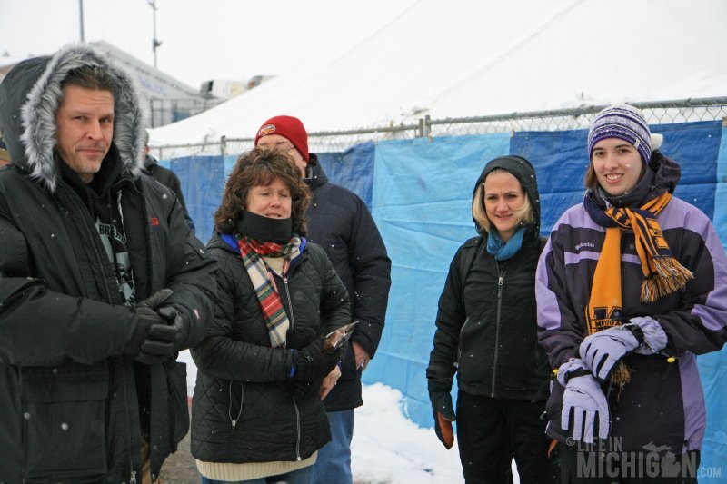 Enthusiastically waiting at the gates of the Winter Beer Fest