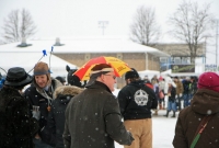 Even mini-umbrella hats make it to the fest