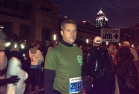 Jeff getting psyched for his first marathon!