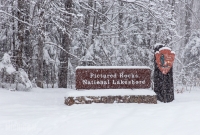 Pictured Rocks Snowshoe - U.P. Winter - 2014 -13