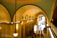 Fisher Building - view from above of halls joining