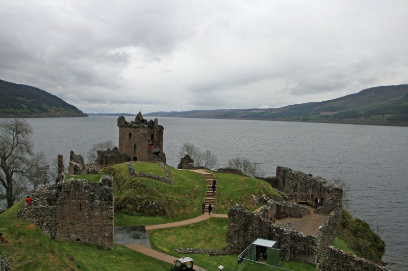 Urquhart Castle on a rainy day