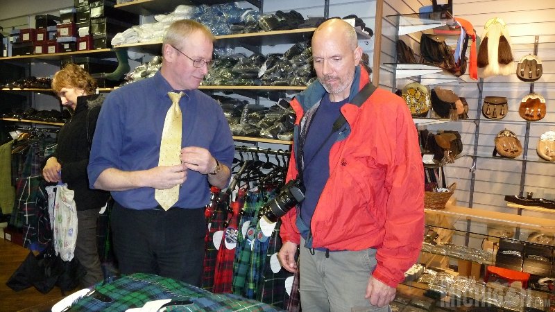 Buying Kilt Edinburgh Scotland 