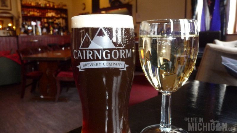 Cairngorm Red Stag and a nice dry Sauvignon Blanc 
