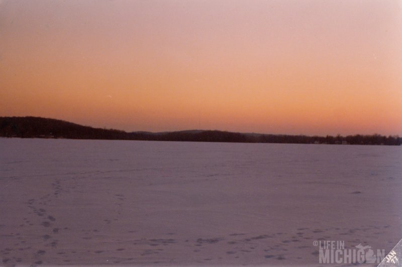 Frozen Baseline Lake in Pinckney