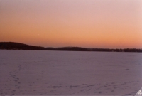 Frozen Baseline Lake in Pinckney