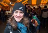 Brenda enjoying a beverage