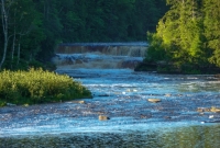 Lower Tahquamenon falls in the early morning