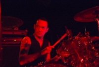 Jamie Miller tearing up the drums for The Red Paintings