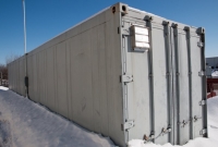 Former refrigeration container now a drying kiln