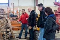Eric explaining the mill and drying process