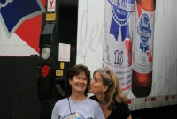 Brenda and Angie at the Pabst truck :)