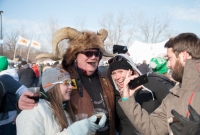 That dude with that one crazy hat and some admirers!