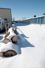 Wood stacked up along the workshop - plenty of materials!