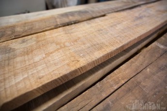 Rough sawn barn wood salvaged from demolition