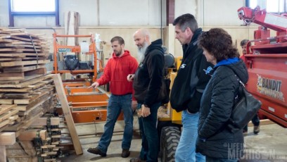 Eric explaining the mill and drying process