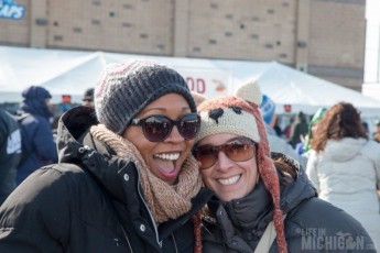 Friends having a great time at the fest