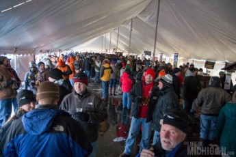Tents full of beer fans!