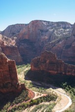 The Organ with The Great White Throne behind - Angels Landing
