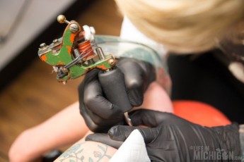 Jen at work on Brenda