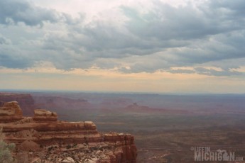 Hazy view of the  Canyonlands