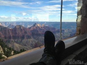 Relaxing at the Grand Canyon Lodge