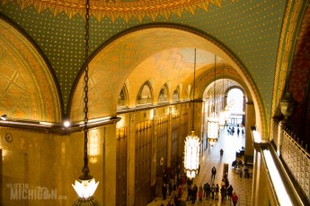 Fisher Building - view from above of halls joining