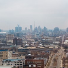 View of Detroit from 26th floor at the Fisher Building
