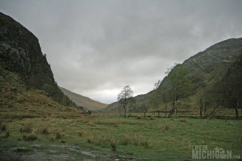 bog at the foot of Steall Falls